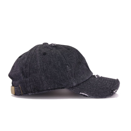 Distressed Black Denim KBEthos Vintage Dad Hat