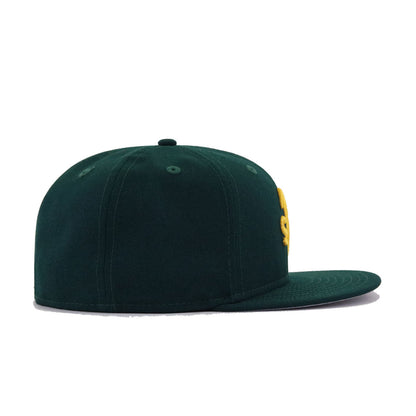 Oakland Athletics Dark Green Upside Down New Era 59Fifty Fitted