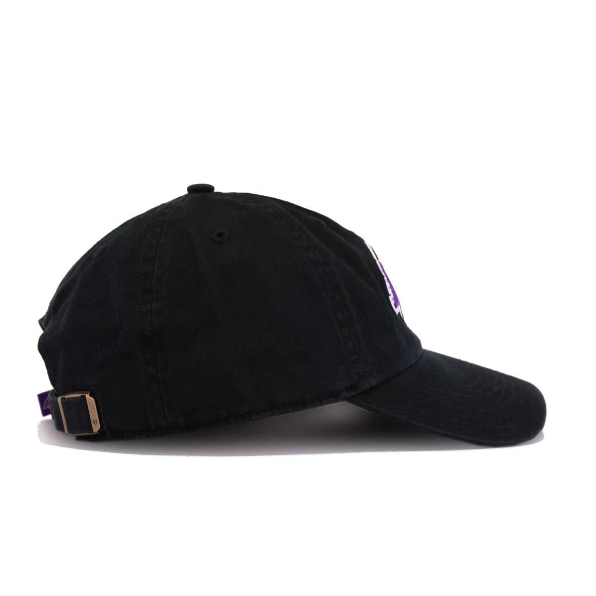 Los Angeles Lakers Black 47 Brand Clean Up Dad Hat