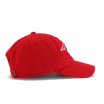 New England Patriots Scarlet 47 Brand Clean Up Dad Hat
