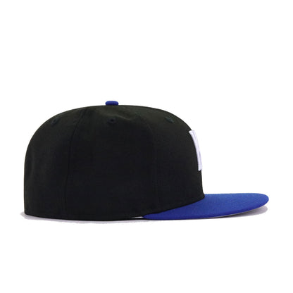 Kansas City Royals Black Light Royal Blue Cooperstown AC New Era 59Fifty Fitted