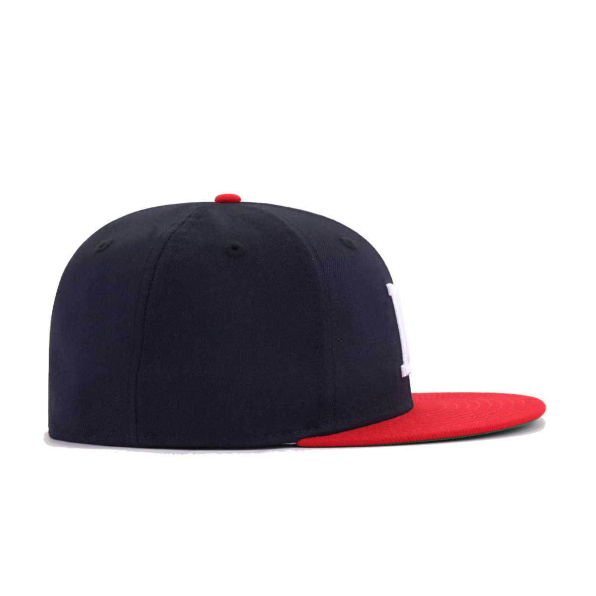 Milwaukee Braves Navy Scarlet 1957 World Series Cooperstown Green Bottom New Era 59Fifty Fitted