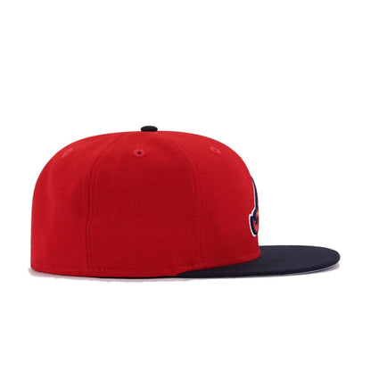 Atlanta Braves Scarlet Navy Tomahawk New Era 59Fifty Fitted
