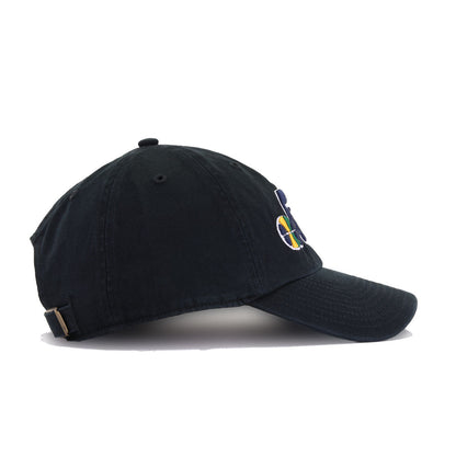 Utah Jazz Black 47 Brand Clean Up Dad Hat