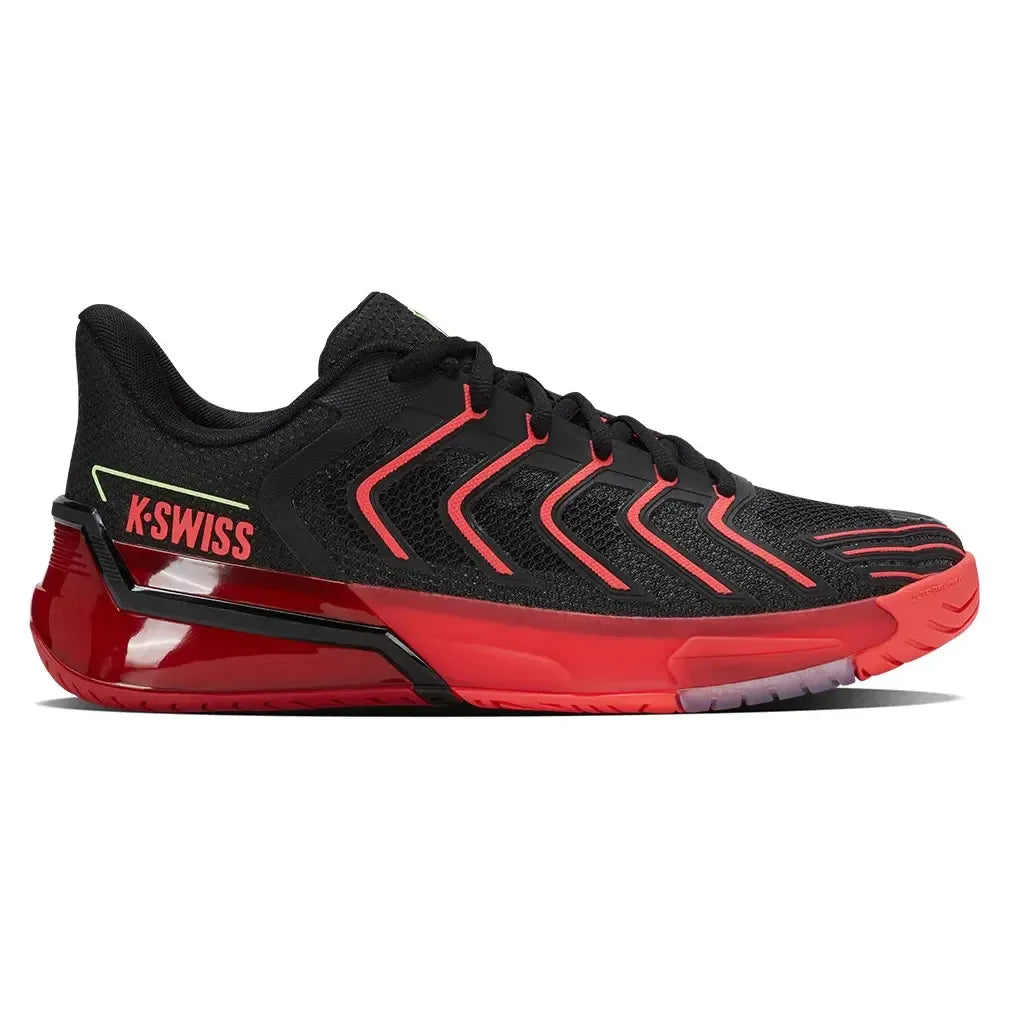 Men's Ultrashot 4 Tennis Shoes Black and Neon Lava