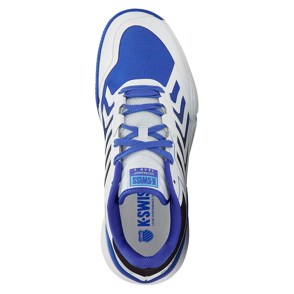 Men's Ultrashot Team 2 Tennis Shoes White and Dazzling Blue