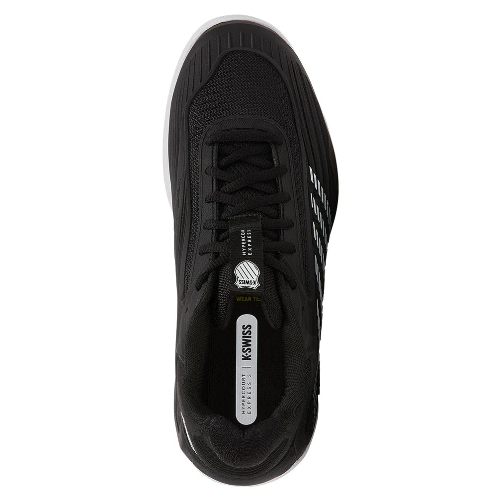 Men's Hypercourt Express 3 2E Width Tennis Shoes Black and White