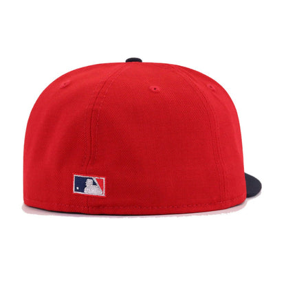 Cleveland Indians Scarlet Navy 2002 New Era 59Fifty Fitted