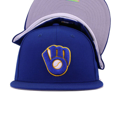Milwaukee Brewers Light Royal Blue Cooperstown AC New Era 59Fifty Fitted