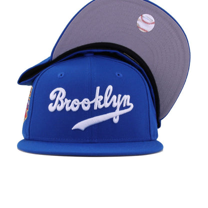 Brooklyn Dodgers Blue Azure Jackie Robinson 50th Anniversary New Era 59Fifty Fitted
