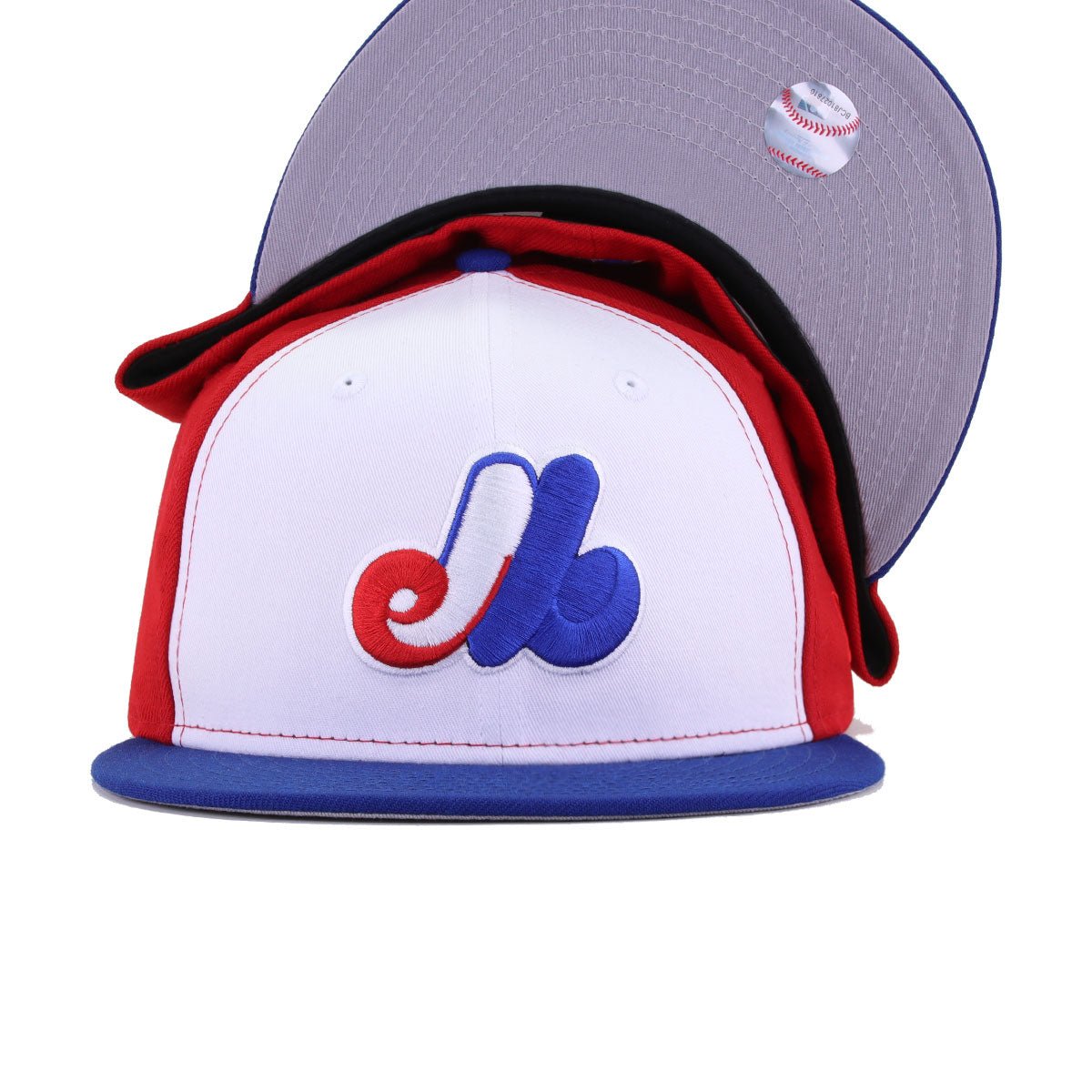 Montreal Expos White Scarlet Light Royal Blue 1969 New Era 59Fifty Fitted