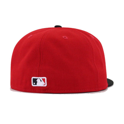 New York Mets Scarlet Black New Era 59Fifty Fitted