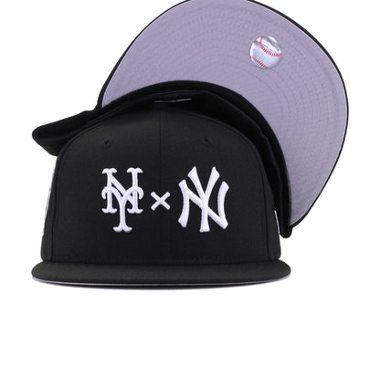 New York Yankees x New York Mets Black Subway Series New Era 59Fifty Fitted