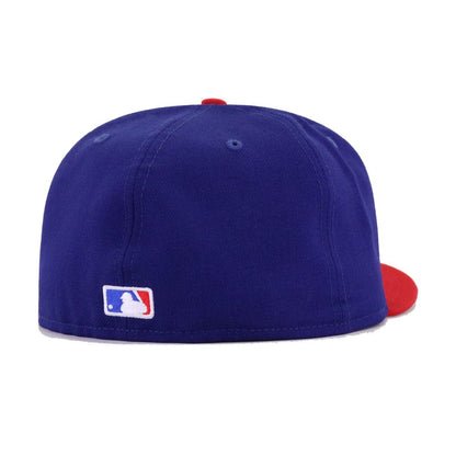 Chicago Cubs Dark Royal Blue Scarlet Cooperstown AC New Era 59Fifty Fitted