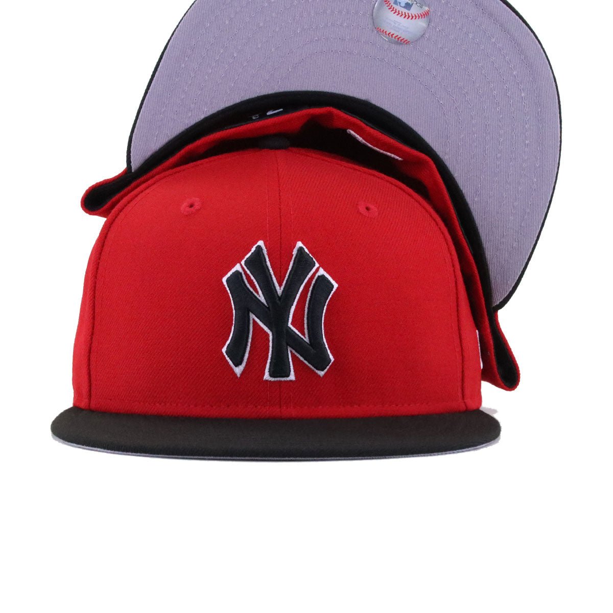 New York Yankees Scarlet Black New Era 59Fifty Fitted