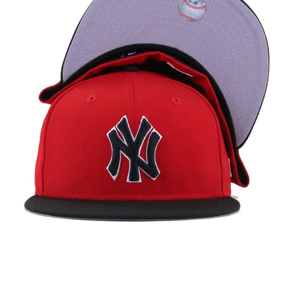 New York Yankees Scarlet Black New Era 59Fifty Fitted