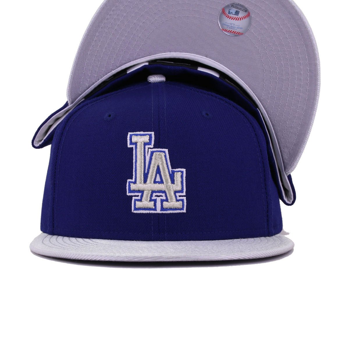 Los Angeles Dodgers Dark Royal Blue Metallic Silver Cooperstown AC New Era 59Fifty Fitted