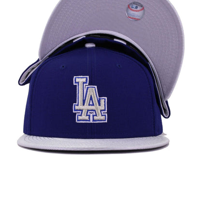 Los Angeles Dodgers Dark Royal Blue Metallic Silver Cooperstown AC New Era 59Fifty Fitted