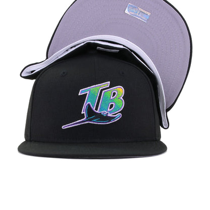 Tampa Bay Rays Black Cooperstown AC New Era 59Fifty Fitted