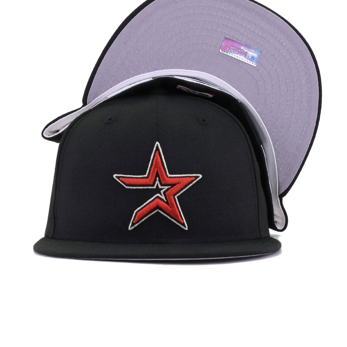 Houston Astros Black Cooperstown AC New Era 59Fifty Fitted