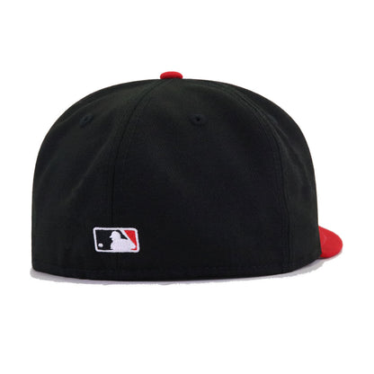 Cincinnati Reds Black Scarlet Cooperstown AC New Era 59Fifty Fitted