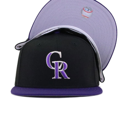 Colorado Rockies Black Purple Cooperstown AC New Era 59Fifty Fitted