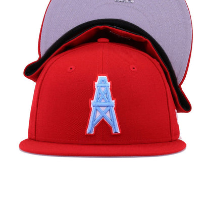 Houston Oilers Front Door Red New Era 59Fifty Fitted