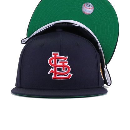 St Louis Cardinals Navy 1964 World Series Cooperstown Green Bottom New Era 59Fifty Fitted