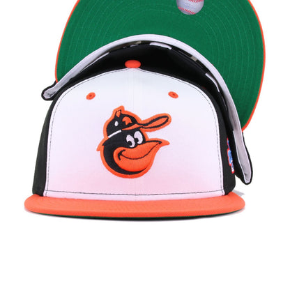 Baltimore Orioles White Black Orange 1983 World Series Cooperstown Green Bottom New Era 59Fifty Fitted