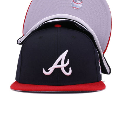 Atlanta Braves Navy Scarlet 1999 World Series Cooperstown New Era 59Fifty Fitted