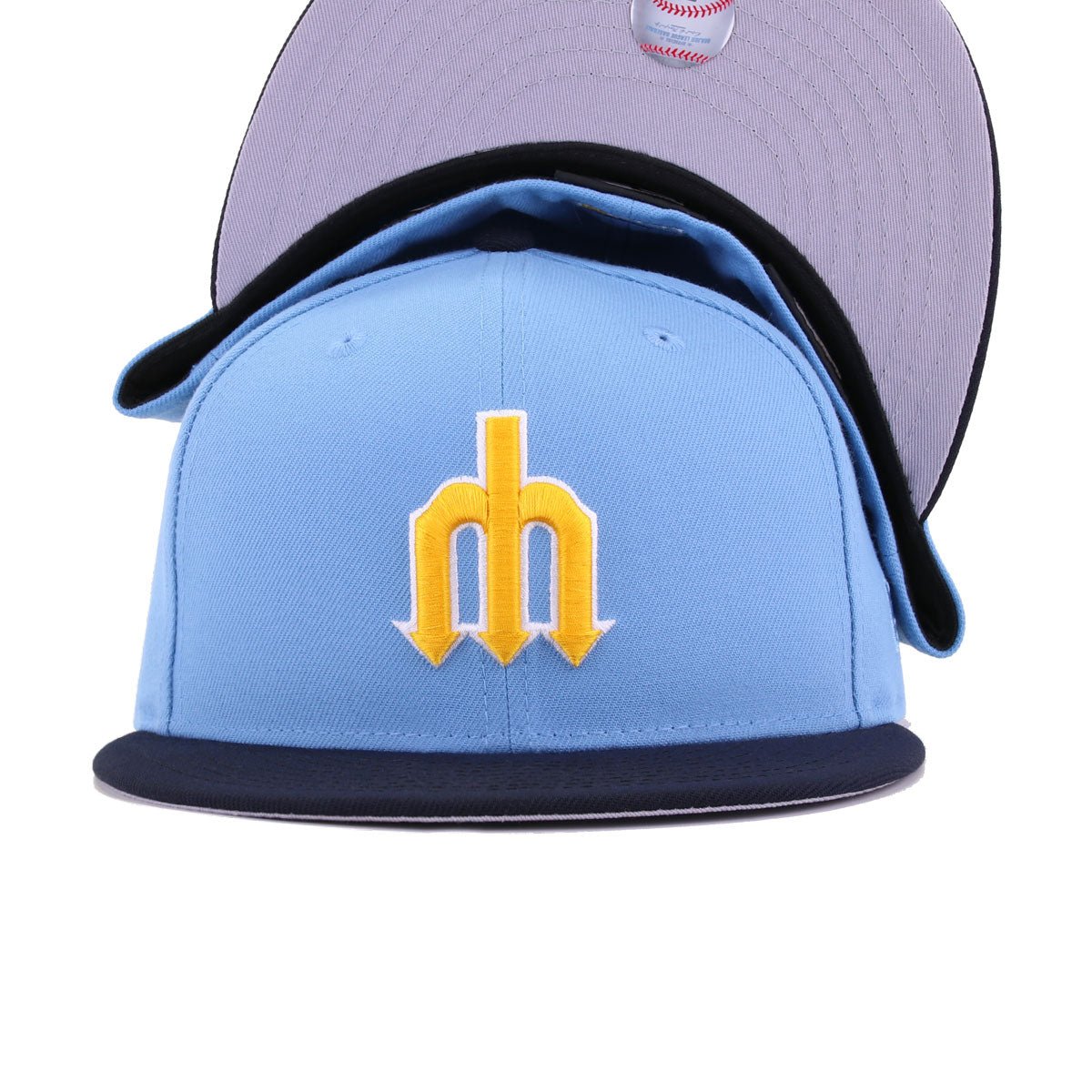 Seattle Mariners Sky Blue Navy 1977 New Era 59Fifty Fitted