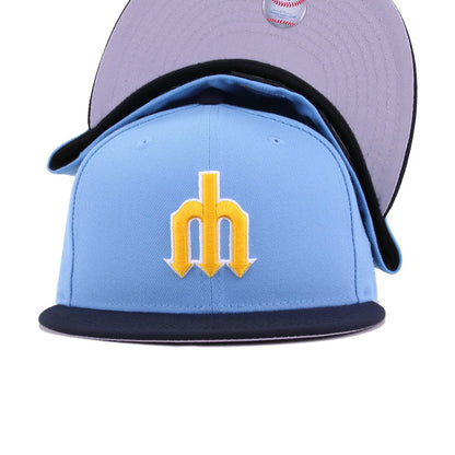 Seattle Mariners Sky Blue Navy 1977 New Era 59Fifty Fitted