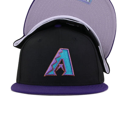 Arizona Diamondbacks Black Purple Cooperstown AC New Era 59Fifty Fitted
