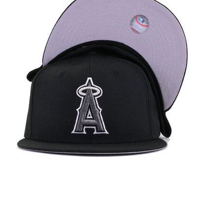 Los Angeles Angels Black Metallic New Era 59Fifty Fitted