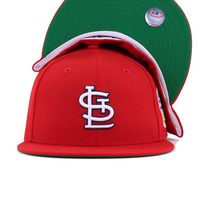 St Louis Cardinals Scarlet 1967 World Series Cooperstown Green Bottom New Era 59Fifty Fitted