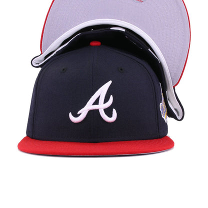 Atlanta Braves Navy Scarlet 1996 World Series Cooperstown New Era 59Fifty Fitted