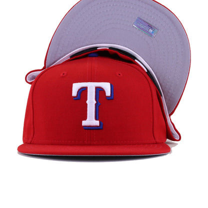 Texas Rangers Scarlet Cooperstown AC New Era 59Fifty Fitted