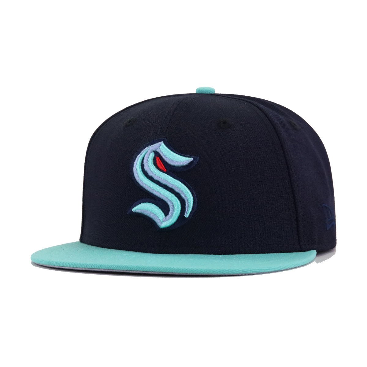 Seattle Kraken Navy Clear Mint New Era 59Fifty Fitted