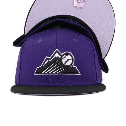 Colorado Rockies Purple Black Batting Practice New Era 59Fifty Fitted