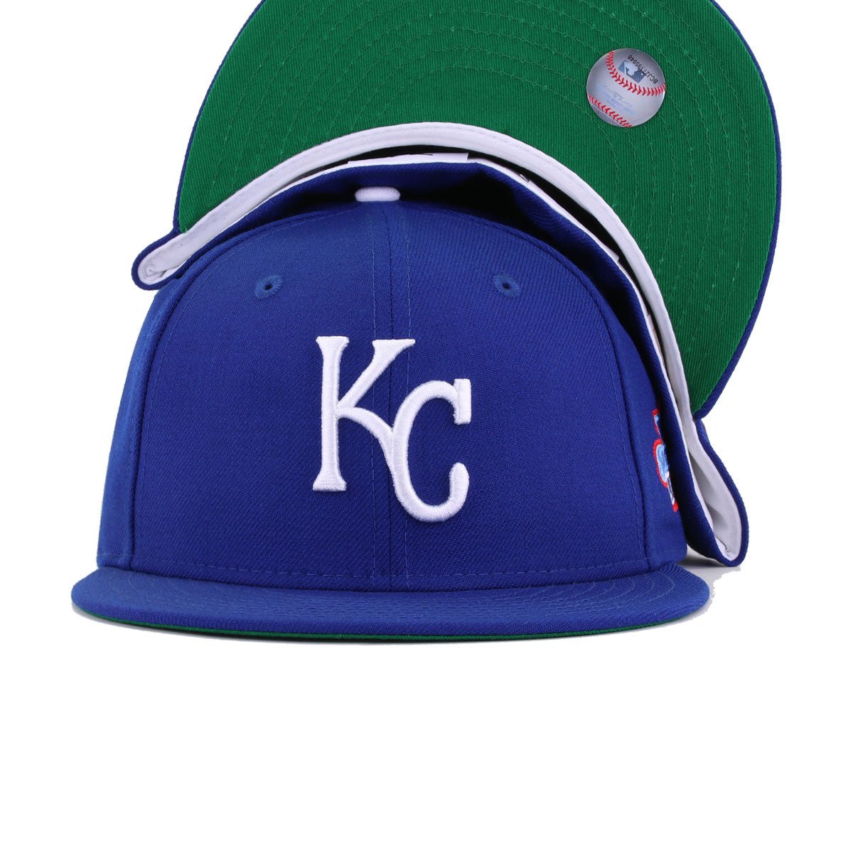 Kansas City Royals Light Royal Blue 1985 World Series Cooperstown Green Bottom New Era 59Fifty Fitted