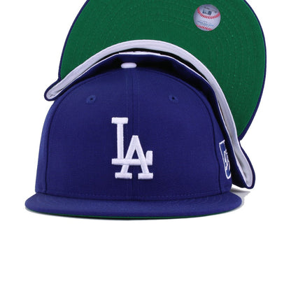 Los Angeles Dodgers Dark Royal Blue 1965 World Series Cooperstown Green Bottom New Era 59Fifty Fitted