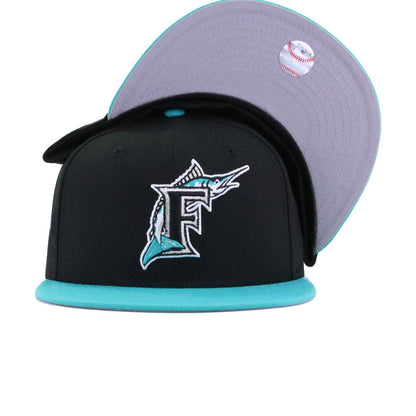 Florida Marlins Black Teal 1997 World Series New Era 59Fifty Fitted