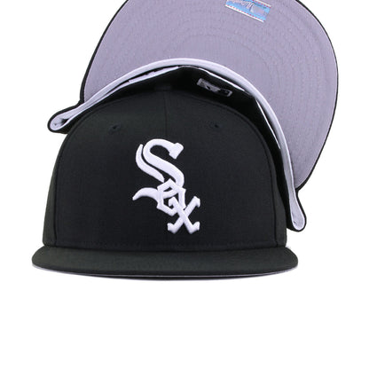 Chicago White Sox Black Cooperstown AC New Era 59Fifty Fitted