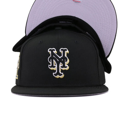 New York Mets Black Metallic Gold 25th Anniversary New Era 59Fifty Fitted