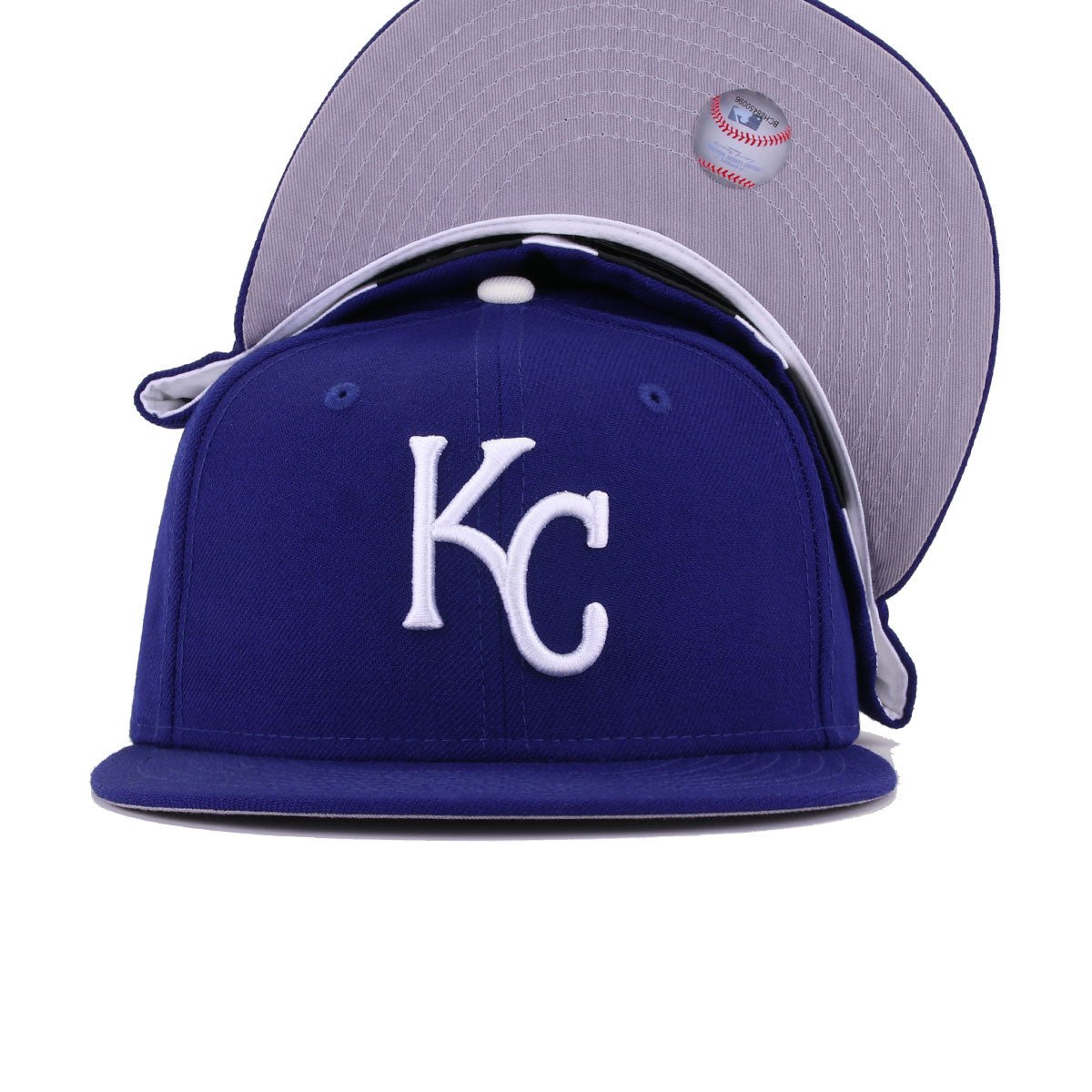 Kansas City Royals Dark Royal Blue Cooperstown AC New Era 59Fifty Fitted