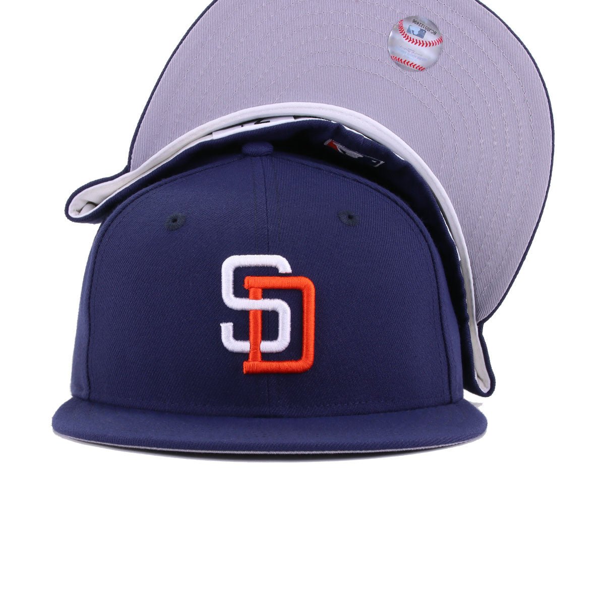 San Diego Padres Light Navy Orangeade Cooperstown AC New Era 59Fifty Fitted