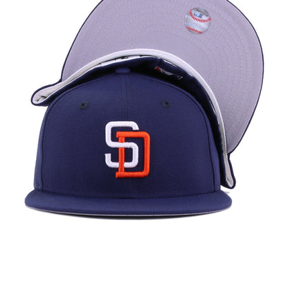 San Diego Padres Light Navy Orangeade Cooperstown AC New Era 59Fifty Fitted