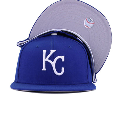 Kansas City Royals Light Royal Blue Cooperstown AC New Era 59Fifty Fitted