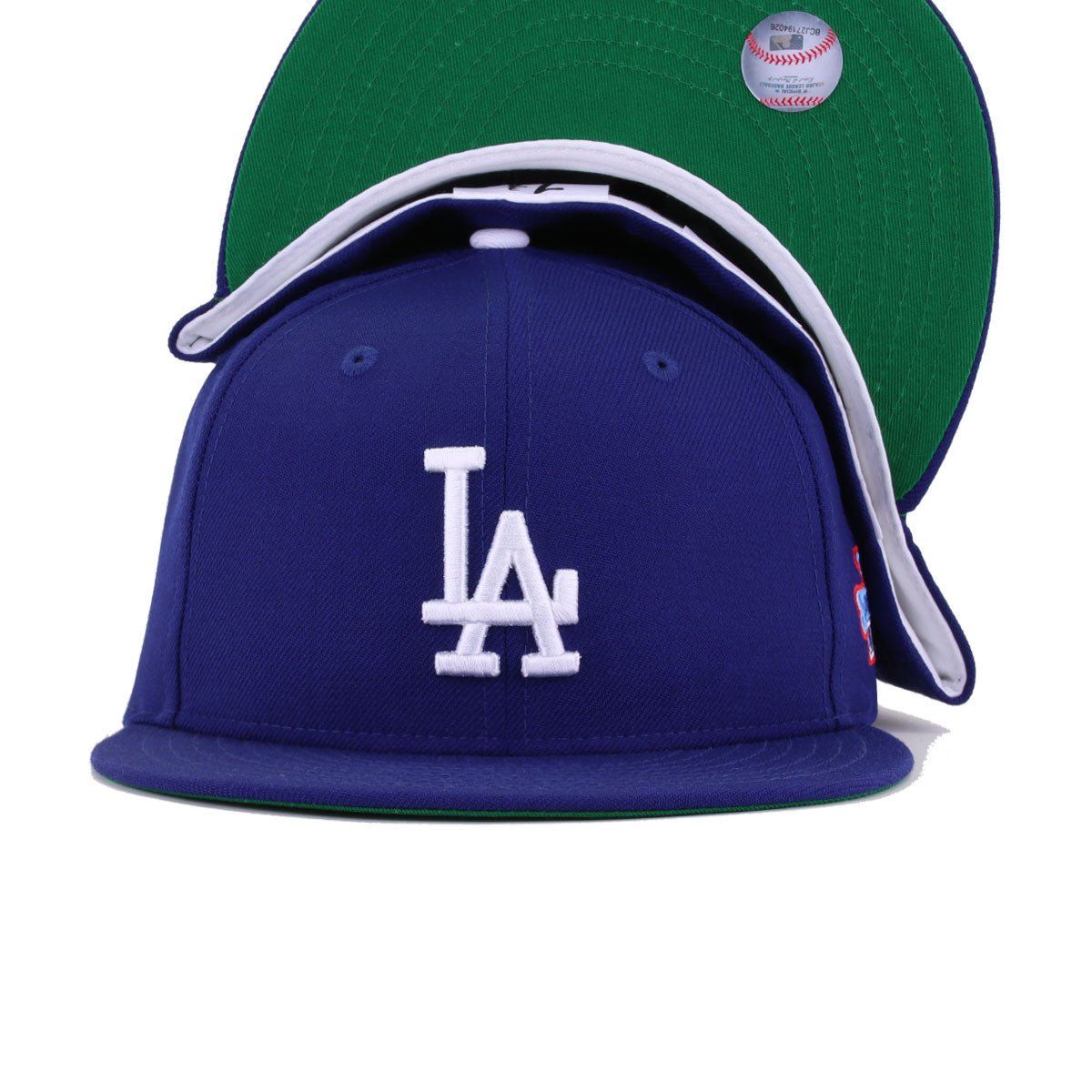 Los Angeles Dodgers Dark Royal Blue 1981 World Series Cooperstown Green Bottom New Era 59Fifty Fitted
