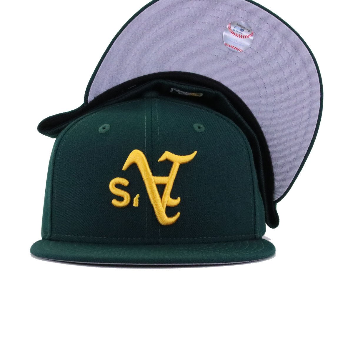 Oakland Athletics Dark Green Upside Down New Era 59Fifty Fitted